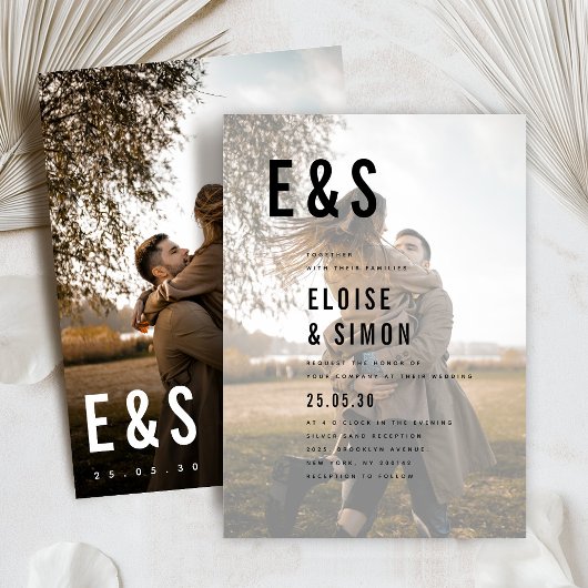 Moderne Minimalistische Grote Krachtige Monogram F Kaart