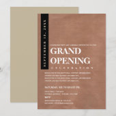 Moderne minimalistische Grote opening van Rustic K Kaart (Voorkant / Achterkant)