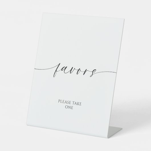 Moderne minimalistische gunsten reclamebord met voetstuk (Voorkant)