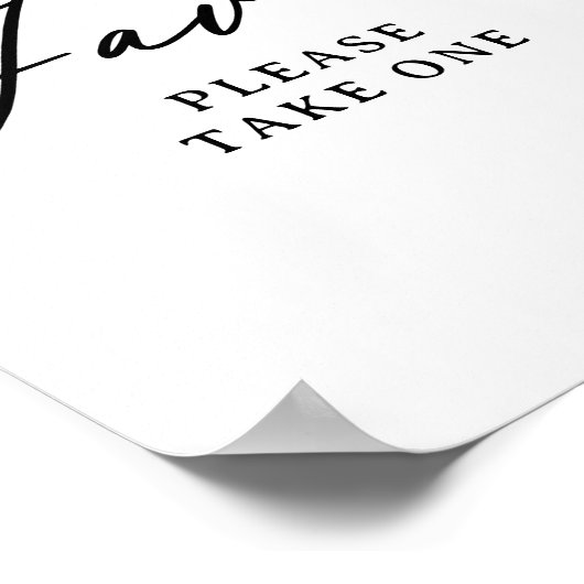 Moderne minimalistische gunsten teken poster (Hoek)