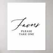 Moderne minimalistische gunsten teken poster (Voorkant)