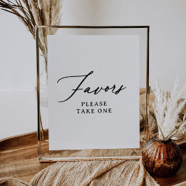 Moderne minimalistische gunsten teken poster