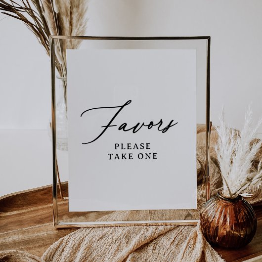 Moderne minimalistische gunsten teken poster