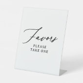 Moderne minimalistische gunsten teken reclamebord met voetstuk (Voorkant)