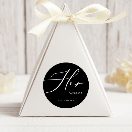 Moderne Minimalistische Haar Favoriete Favoriet St Ronde Sticker