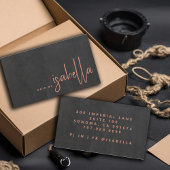 Moderne Minimalistische Haar Stylist Script Naam Z Visitekaartje