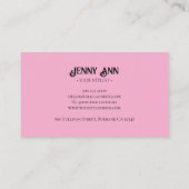 Moderne minimalistische haarstylist visitekaartje (Achterkant)