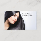 Moderne minimalistische haarstyliste/salon visitekaartje (Achterkant)