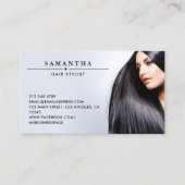 Moderne minimalistische haarstyliste/salon visitekaartje (Voorkant)