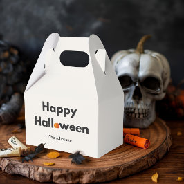 Moderne minimalistische Halloween – gepersonalisee Bedankdoosjes