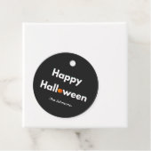 Moderne minimalistische Halloween – gepersonalisee Bedankjes Labels (In situ)