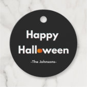 Moderne minimalistische Halloween – gepersonalisee Bedankjes Labels (Voorkant)