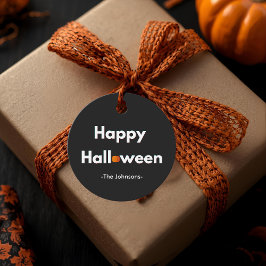 Moderne minimalistische Halloween – gepersonalisee Bedankjes Labels