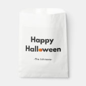 Moderne minimalistische Halloween – gepersonalisee Bedankzakje (Voorkant)