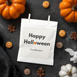 Moderne minimalistische Halloween – gepersonalisee Bedankzakje
