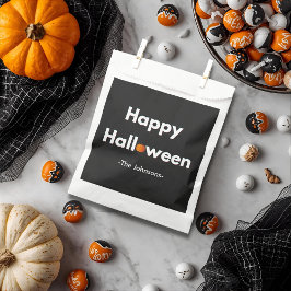 Moderne minimalistische Halloween – gepersonalisee Bedankzakje