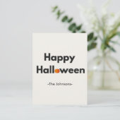 Moderne minimalistische Halloween – gepersonalisee Briefkaart (Staand voorkant)