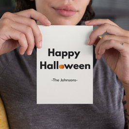 Moderne minimalistische Halloween – gepersonalisee Briefkaart