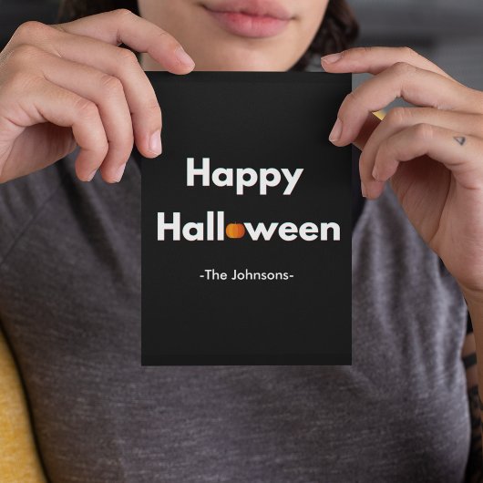 Moderne minimalistische Halloween – gepersonalisee Briefkaart