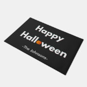 Moderne minimalistische Halloween – gepersonalisee Deurmat (Schuin)