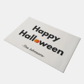 Moderne minimalistische Halloween – gepersonalisee Deurmat (Schuin)