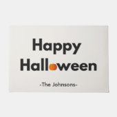 Moderne minimalistische Halloween – gepersonalisee Deurmat (Voorkant)