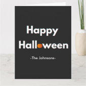 Moderne minimalistische Halloween – gepersonalisee Kaart (Voorkant)