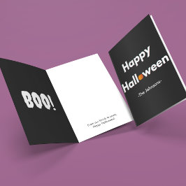 Moderne minimalistische Halloween – gepersonalisee Kaart