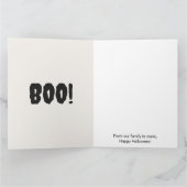 Moderne minimalistische Halloween – gepersonalisee Kaart (Binnen)