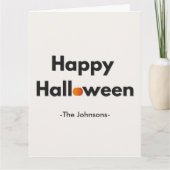 Moderne minimalistische Halloween – gepersonalisee Kaart (Voorkant)