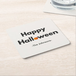 Moderne minimalistische Halloween – gepersonalisee Kartonnen Onderzetters