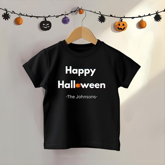 Moderne minimalistische Halloween – gepersonalisee Kinder Shirts