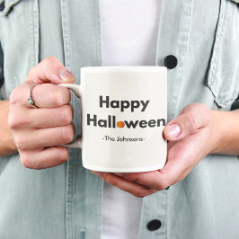 Moderne minimalistische Halloween – gepersonalisee Koffiemok
