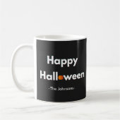 Moderne minimalistische Halloween – gepersonalisee Koffiemok (Links)