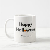 Moderne minimalistische Halloween – gepersonalisee Koffiemok (Links)