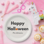 Moderne minimalistische Halloween – gepersonalisee Papieren Bordje (Feest)