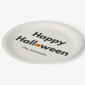 Moderne minimalistische Halloween – gepersonalisee Papieren Bordje (Gekanteld)