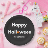 Moderne minimalistische Halloween – gepersonalisee Papieren Bordje (Feest)