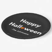 Moderne minimalistische Halloween – gepersonalisee Papieren Bordje (Gekanteld)