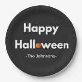 Moderne minimalistische Halloween – gepersonalisee Papieren Bordje (Voorkant)