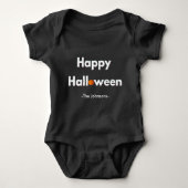 Moderne minimalistische Halloween – gepersonalisee Romper (Voorkant)