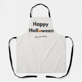 Moderne minimalistische Halloween – gepersonalisee Schort (Voorkant)