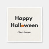 Moderne minimalistische Halloween – gepersonalisee Servet (Voorkant)