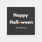 Moderne minimalistische Halloween – gepersonalisee Servet (Voorkant)