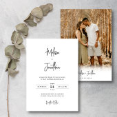 Moderne minimalistische hand-letter script foto br kaart