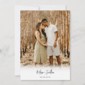 Moderne minimalistische hand-letter script foto br kaart (Achterkant)