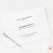 Moderne Minimalistische Handgemaakte Kaarslabels Vierkante Sticker (Envelop)