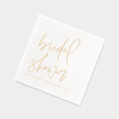 Moderne Minimalistische Handgeschreven Bruidsbaby  Folie Servetten (Links)