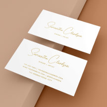 Moderne Minimalistische Handgeschreven Gouden Curs