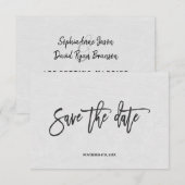 Moderne Minimalistische Handgeschreven Save The Da Date (Voorkant / Achterkant)